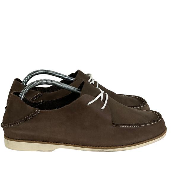 Olukai Holokai Men's Comfort Casual Shoes Size 9.5 Leather Taupe Tan - Picture 2 of 6